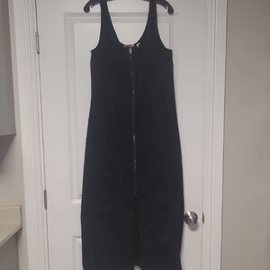 Universal Thread Black Ribbed Sleeveless Maxi Dress